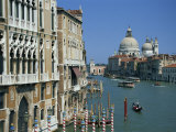 Gondolas on the Grand Canal with Santa Maria Della Salute in the Background, Venice, Veneto, Italy Photographic Print by Lightfoot Jeremy