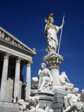 Athena Statue in Front of the Parliament Building, Vienna, Austria, Europe Photographic Print by Levy Yadid