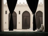 Woman Sitting in the Mosque of Al-Hakim, Cairo, Egypt, North Africa, Africa Photographic Print by Mcconnell Andrew