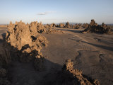 Desolate Landscape of Lac Abbe, Dotted with Limestone Chimneys, Djibouti, Africa Photographic Print by Mcconnell Andrew