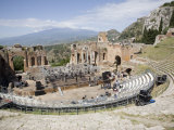 Greek and Roman Theatre, Taormina, Sicily, Italy, Europe Photographic Print by Olivieri Oliviero