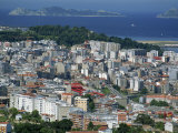 City and the Ria De Vigo, Islas Cies in the Distance, Vigo, Galicia, Spain, Europe Photographic Print by Maxwell Duncan