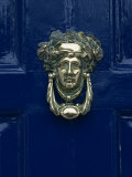 Blue Painted Door and Knocker in the Centre of the City of Dublin, Eire, Europe Photographic Print by Gavin Hellier