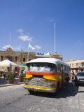 Traditional Coloured Bus, Marsaxlokk, Malta, Europe Photographic Print by Kelly Michael