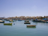 Traditional Coloured Boats, Marsaxlokk, Malta, Mediterranean, Europe Photographic Print by Kelly Michael
