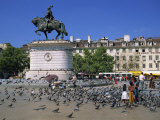 Children Feed Pigeons in Figueira Square in Lisbon, Portugal, Europe Photographic Print by Lightfoot Jeremy Children Feed Pigeons in Figueira Square in Lisbon, Portugal, Europe Photographic Print by Lightfoot Jeremy
