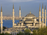 Blue Mosque in Sultanahmet, Overlooking the Bosphorus, Istanbul, Turkey Photographic Print by Gavin Hellier