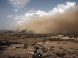 Sandstorm Approaches the Town of Teseney, Near the Sudanese Border, Eritrea, Africa Photographic Print by Mcconnell Andrew