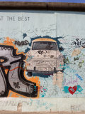 View from Former East Berlin of Section of Berlin Wall, Berlin, Germany Photographic Print by Gavin Hellier