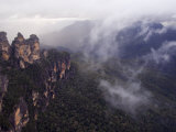 Three Sisters Rock Outcrops at Katoomba, Blue Mountains National Park, New South Wales, Australia Photographic Print by Kober Christian