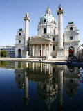 Karlskirche by Fischer Von Erlach in Karlsplatz, Vienna, Austria Photographic Print by Levy Yadid