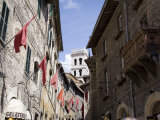Flags in the Corso, Assisi, Umbria, Italy, Europe Photographic Print by Olivieri Oliviero