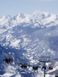 Chairlift Taking Skiers to the Back Bowls of Vail Ski Resort, Vail, Colorado, USA Photographic Print by Kober Christian