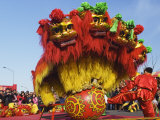Lion Dance, Chinese New Year, Spring Festival, Beijing, China Photographic Print by Kober Christian