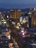 Neon Lights of the The Strip at Night, Las Vegas, Nevada, United States of America, North America Photographic Print by Kober Christian