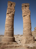 Pillars at the Temple of Amun Below the Holy Mountain of Jebel Barkal, Karima, Sudan Photographic Print by Mcconnell Andrew