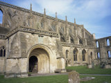 Norman Arch and Flying Buttresses, Malmesbury Abbey, Malmesbury, Wiltshire, England, United Kingdom Photographic Print by Hunter David