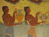 Fresco Detail, Knossos, Crete, Greece, Europe Photographic Print by Harding Robert