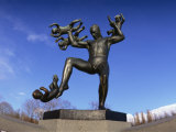 Statue of a Man and Babies, Frogner Park, Oslo, Norway, Scandinavia, Europe Photographic Print by Hart Kim