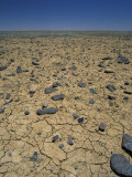 Cracked Earth and Rocks in the Outback of South Australia, Australia, Pacific Photographic Print by Mawson Mark