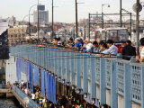Fishermen Standing on the Galata Bridge, Istanbul, Turkey, Europe Photographic Print by Levy Yadid