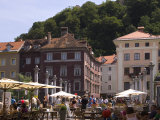 Open Air Market by the River Ljubljanica, Ljubljana, Slovenia, Europe Photographic Print by Lawrence Graham