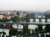 View of the River Vltava and Bridges from Letna Hill, Prague, Czech Republic, Europe Photographic Print by Levy Yadid
