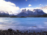 Cuernos Del Paine Rising Up Above Lago Pehoe, Torres Del Paine National Park, Patagonia, Chile Photographic Print by Gavin Hellier