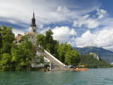 Church of the Assumption, Bled Island, Lake Bled, Slovenia, Europe Photographic Print by Lawrence Graham