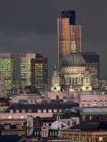 City Skyline Illuminated at Night, London, England, UK Photographic Print by Miller John
