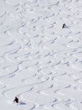 Skiers Making Early Tracks after Fresh Snow Fall at Alta Ski Resort, Salt Lake City, Utah, USA Photographic Print by Kober Christian
