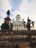Alexander II Statue and Lutheran Cathedral in Senate Square, Helsinki, Finland, Scandinavia, Europe Photographic Print by Kelly Michael