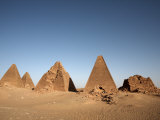 Pyramids at Jebel Barkal,, Karima, UNESCO World Heritage Site, Sudan Photographic Print by Mcconnell Andrew