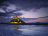 Mont St. Michel, Illuminated at Dusk, La Manche Region, Basse-Normandie, France Photographic Print by Rainford Roy