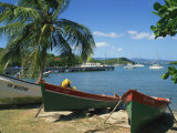 Fishing Boats Pulled Up onto the Beach at Trois Ilets Harbour, Martinique, West Indies Photographic Print by Richardson Rolf