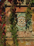 Tiled Panel on Decorative Column in Moorish Gothic Style, Quinta, Monserrate, Sintra, Portugal Photographic Print by Westwater Nedra