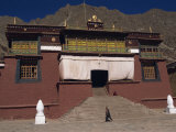 Exterior Steps and Entrance to Tsurpu Buddhist Monastery, Seat of the Karmapa, Nenang, Tibet, China Photographic Print by Wright Alison