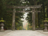 Stone Torii, Tosho-Gu Shrine, Nikko, Central Honshu, Japan Photographic Print by Schlenker Jochen