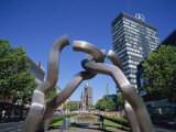 Remembrance Church Seen Through Modern Sculpture, Kurfurstendam, Berlin, Germany, Europe Photographic Print by Scholey Peter
