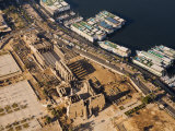 Aerial View of Luxor Temple and the River Nile, Luxor, Thebes, UNESCO World Heritage Site, Egypt Photographic Print by Schlenker Jochen