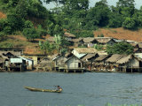 Pirogue, Adjoukron Fishing Village on Lagoon, Tiegba, Ivory Coast, Africa Photographic Print by Rawlings Walter