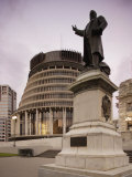 Statue of Seddon, Outside Beehive and Parliament House, Wellington, North Island, New Zealand Photographic Print by Smith Don