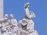 Close-Up of Statues on the Monument to the Discoveries at Belem, Lisbon, Portugal, Europe Photographic Print by Scholey Peter