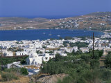 White Church and Houses Overlooking a Bay on Paros, Cyclades Islands, Greek Islands, Greece, Europe Photographic Print by Tovy Adina