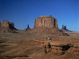 Woman on Horseback in the Desert, Monument Valley, Arizona, USA Photographic Print by Tovy Adina