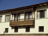 Close-Up of Balconies on Colonial Buildings in the Avenida Sol in Cuzco, Peru, South America Photographic Print by Rennie Christopher