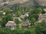 Traditional Bures, Last Old Style Village, Navala, Viti Levu Island, Fiji, Pacific Photographic Print by Waltham Tony