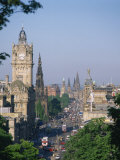 Princes Street Including the Waverley Hotel Clock Tower, Edinburgh, Lothian, Scotland, UK Photographic Print by Richardson Rolf