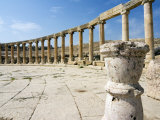 Oval Plaza, Colonnade and Ionic Columns, Jerash, a Roman Decapolis City, Jordan, Middle East Photographic Print by Tondini Nico