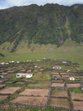 Stone Walls Divide Potato Patches, Two Miles South of Settlement, on Tristan Da Cunha, Mid Atlantic Photographic Print by Renner Geoff